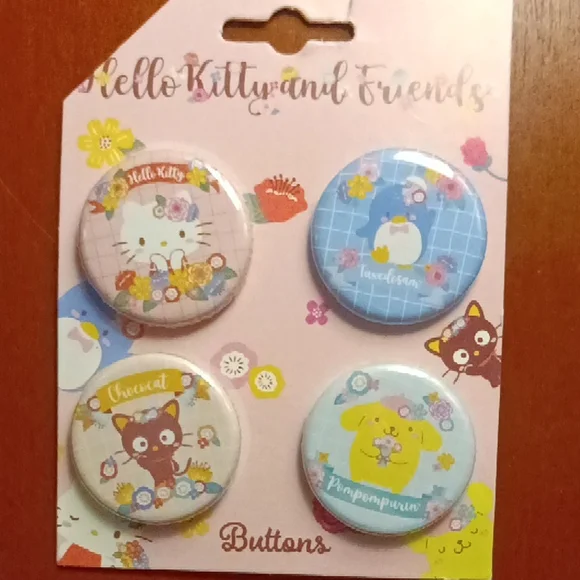 Hello Kitty and Friends Button Set - Picture 1 of 2